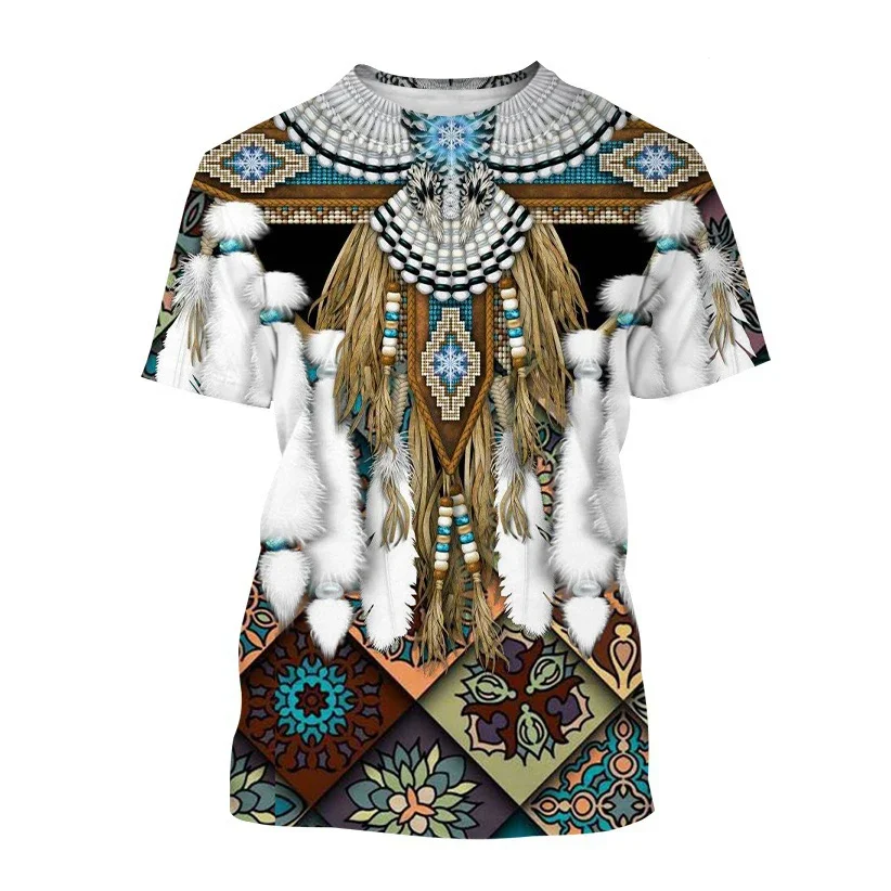 Fashion Ethnic Indian Clothing - Hint T-Shirt Etnik Tarzı 3D Baskı