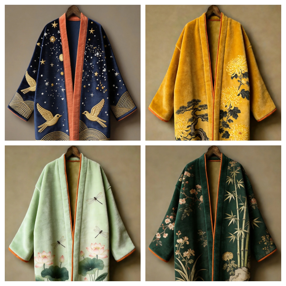 Haori Japanese Jacket - Kalınlaşmak Flanel Japon Kimono Hırka Yukata