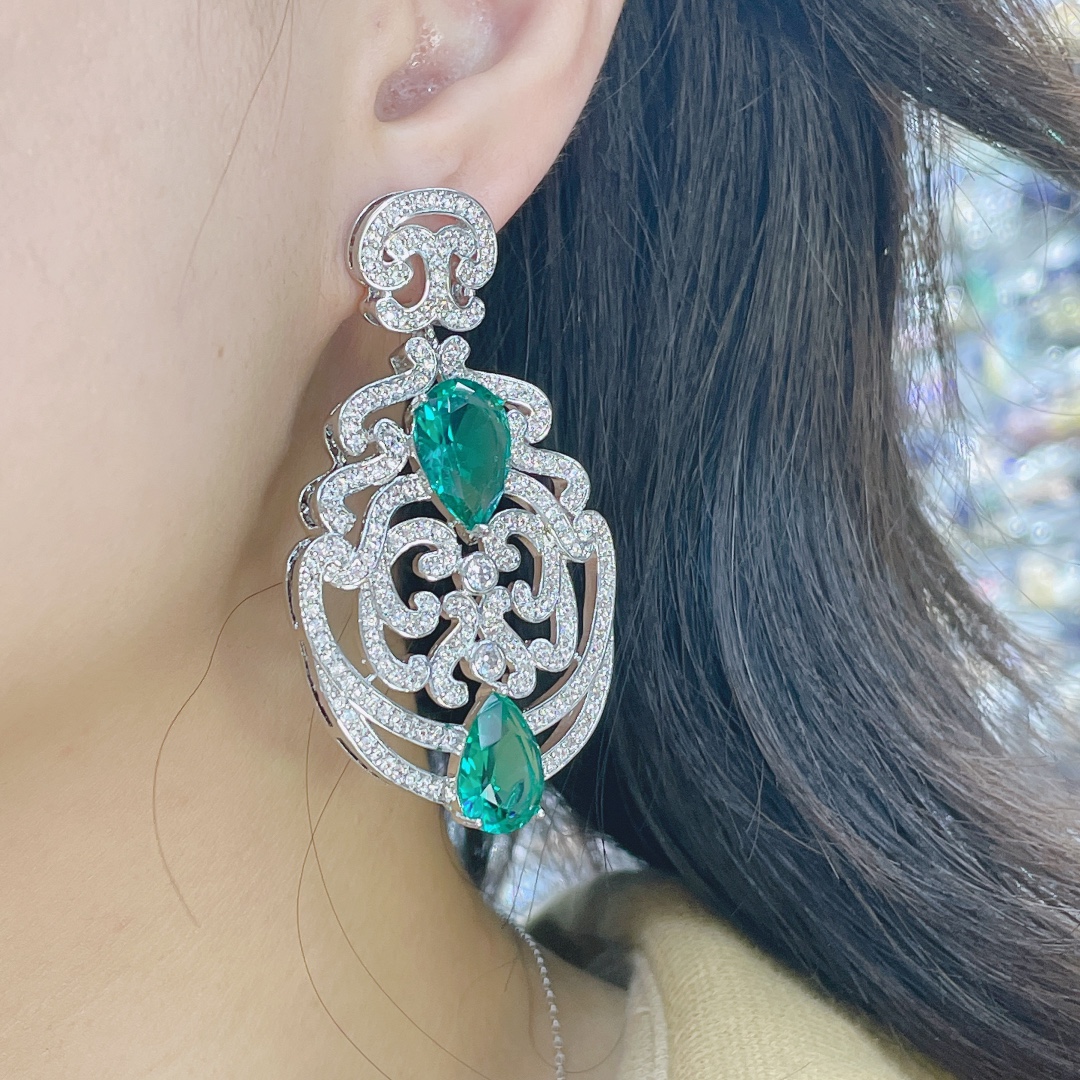 Ethnic Fashion India - Geometrik Dangle Küpe Kadınlar Için Düğün