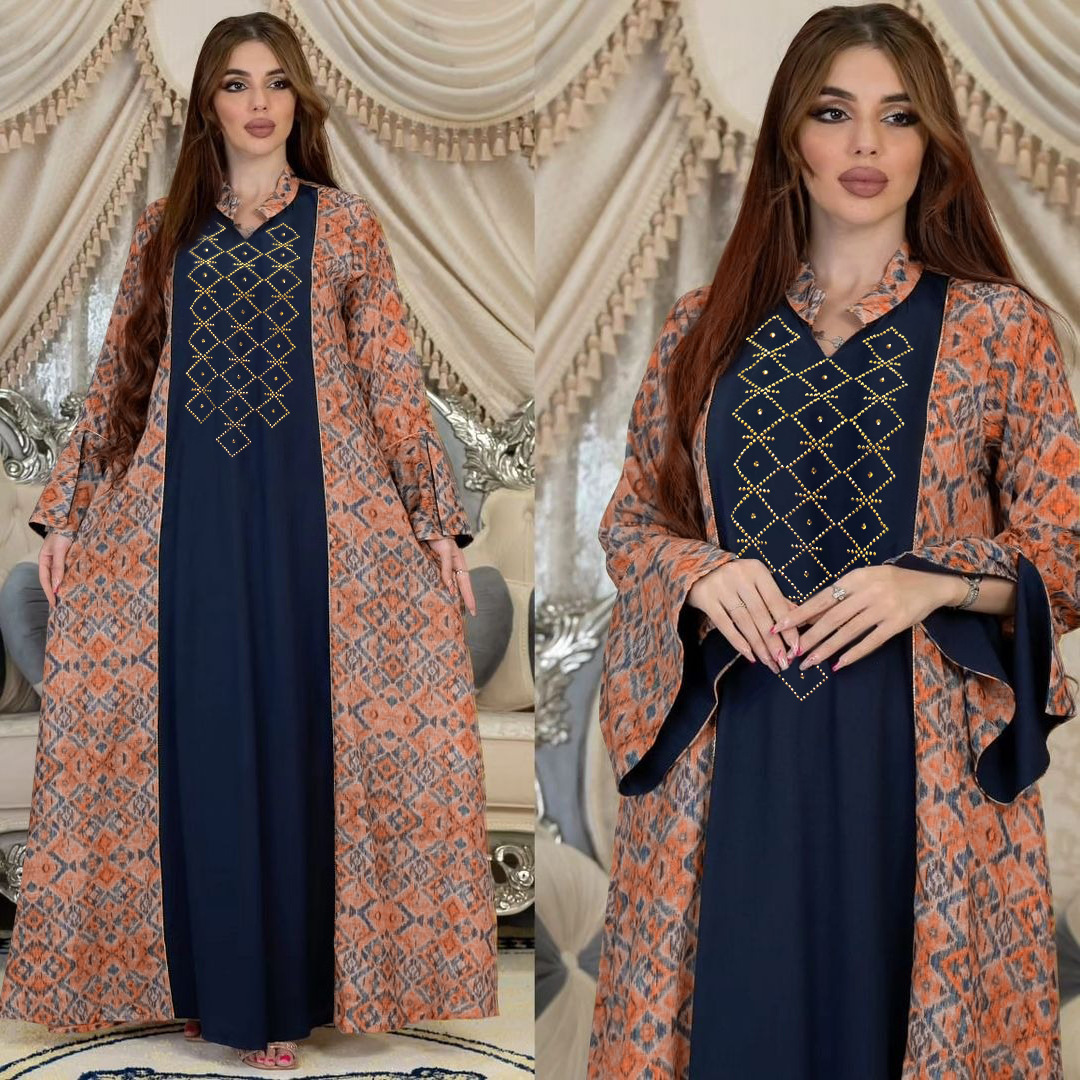 Ethnic Fashion Dubai - Xqy500264 Etnik Giyim, Şık Baskılı Renk