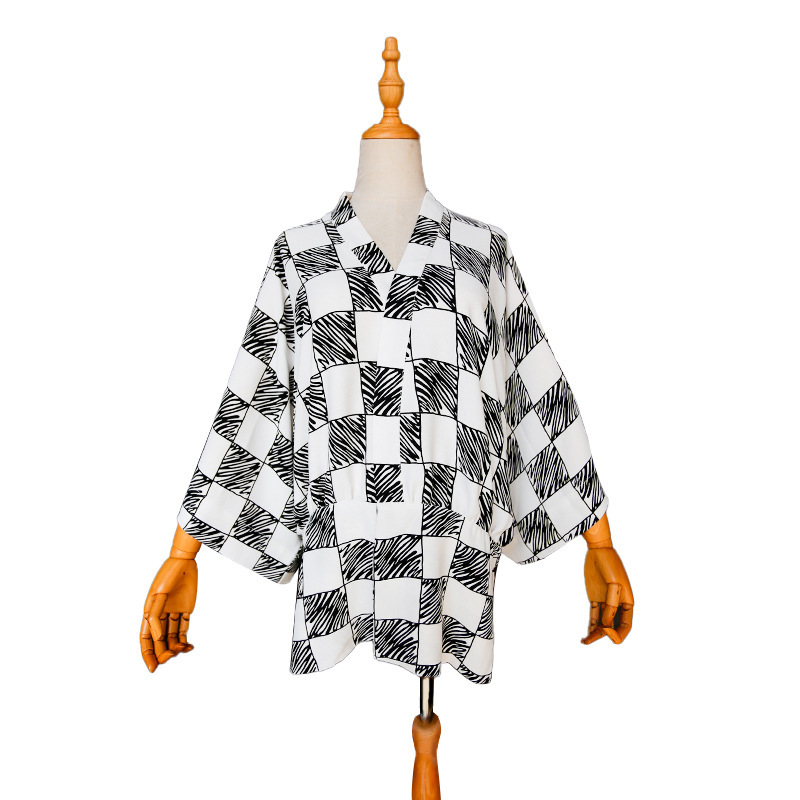 Haori Japanese Jacket - Yaz Tüy Dokuma Ceket erkek Kimono