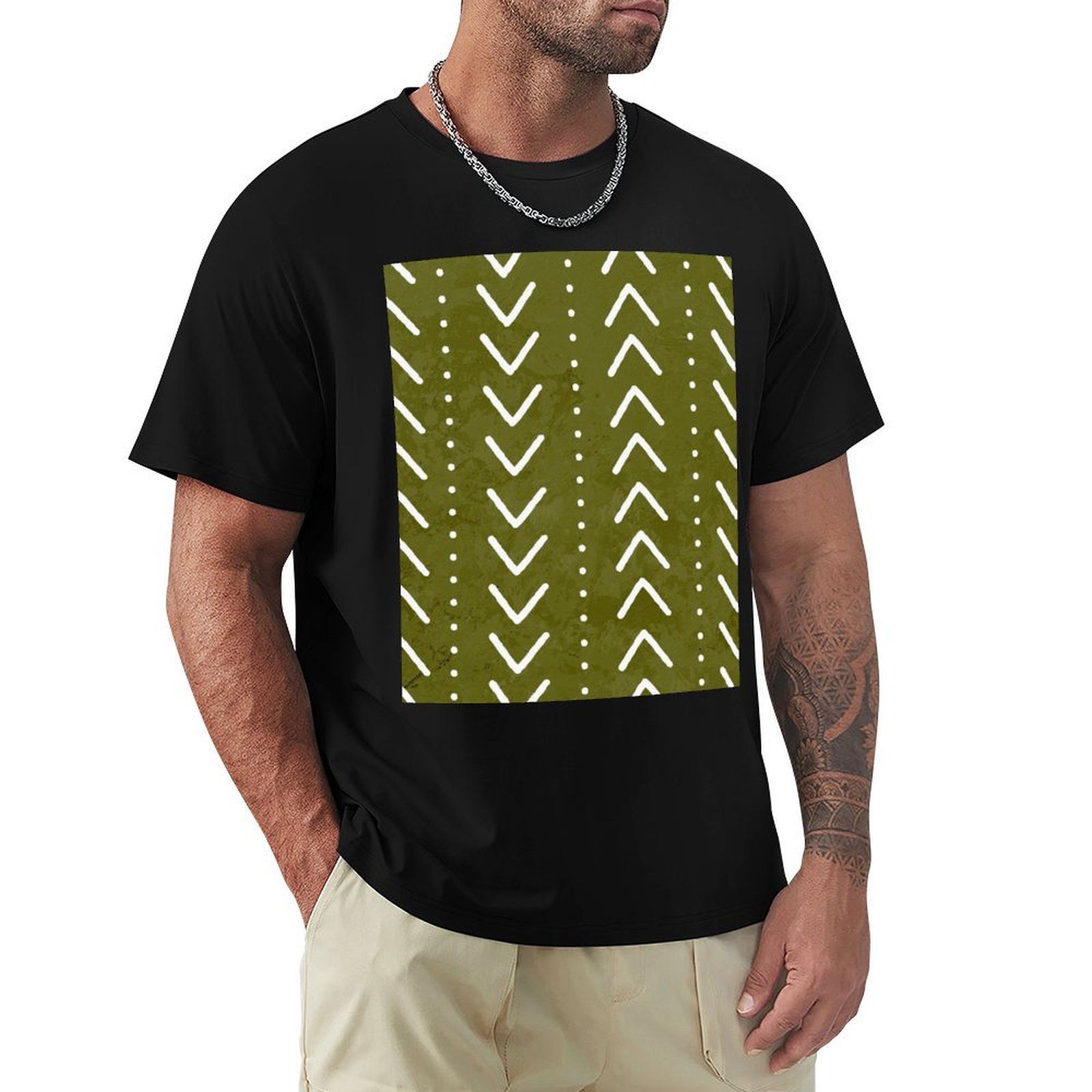 Zeytin Yeşili Çamur Bezi Ok De - Mudcloth Print Top incelemesi ve fiyatı