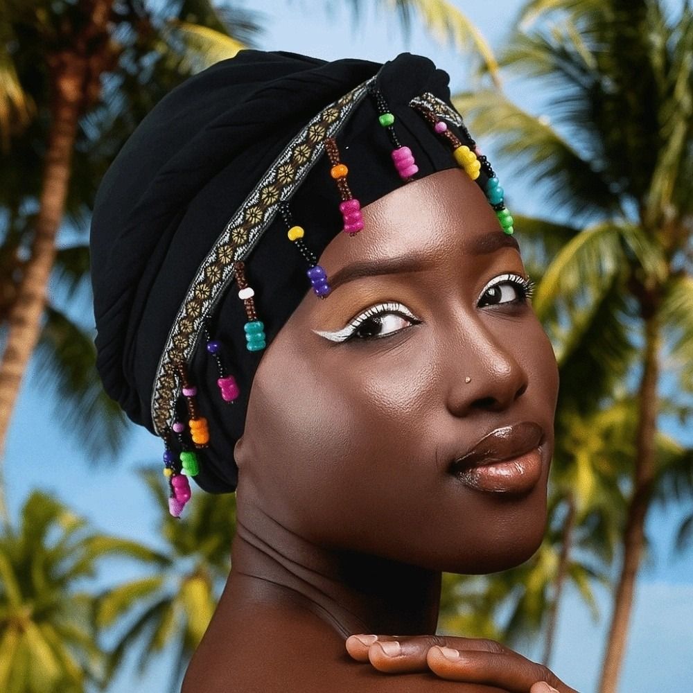 Elastik Renkli Boncuklu Başört - Ethnic Fashion India incelemesi ve fiyatı